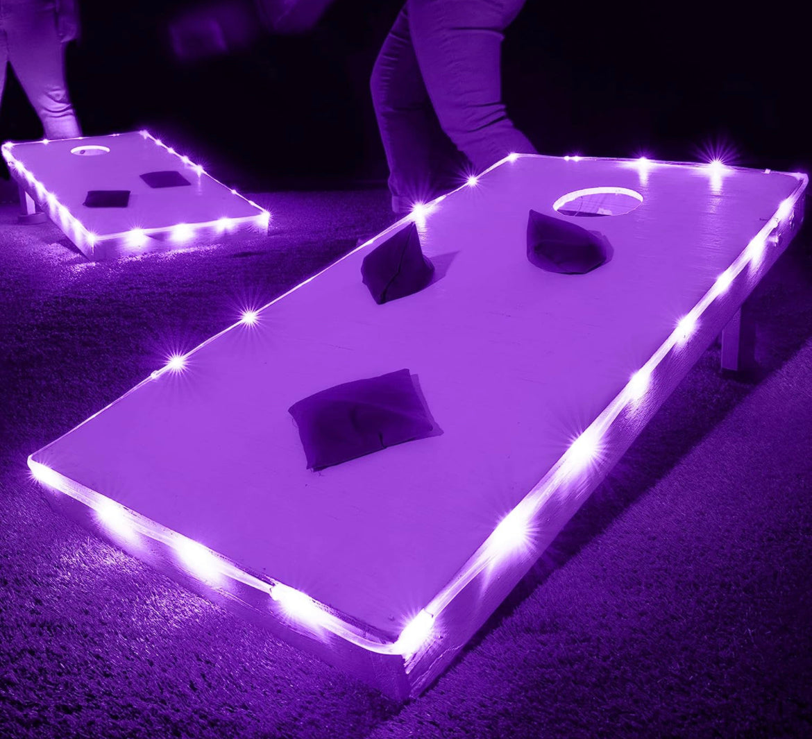 Purple Hole & Box LED Cornhole lights